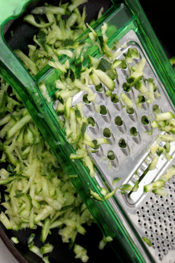 grate and freeze fresh zucchini for national zucchini bread day in april