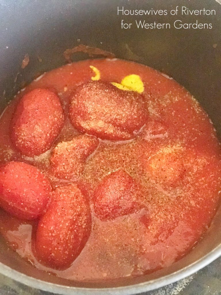 boil your homemade tomatoes for your ketchup