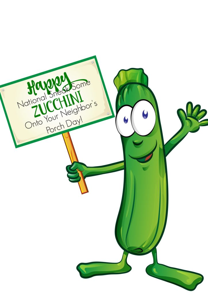 Free printable for National Zucchini day. 