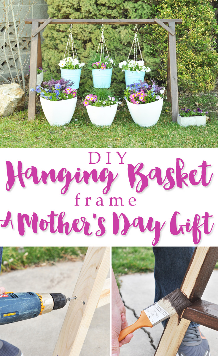 Looking for the perfect gift for the gardening mom? Check out this simple and beautiful DIY Hanging Basket Frame - A Mother's Day Gift www.westerngardens.com