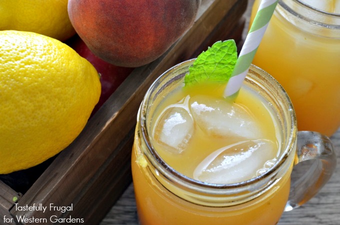 Fresh Peach Mint Lemonade: Sweet peaches paired with cool mint add a refreshing twist to traditional lemonade.