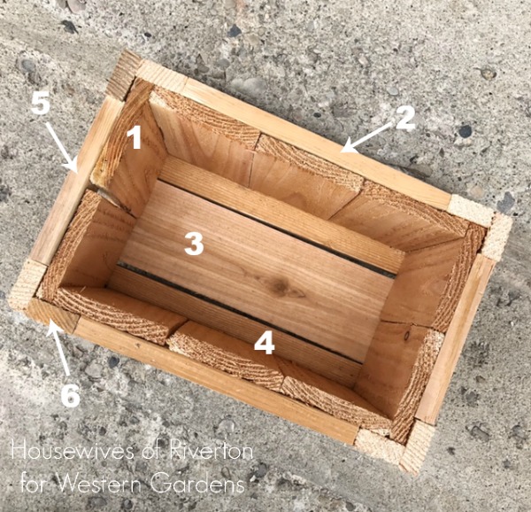 construction of DIY porch planter box for mother's day