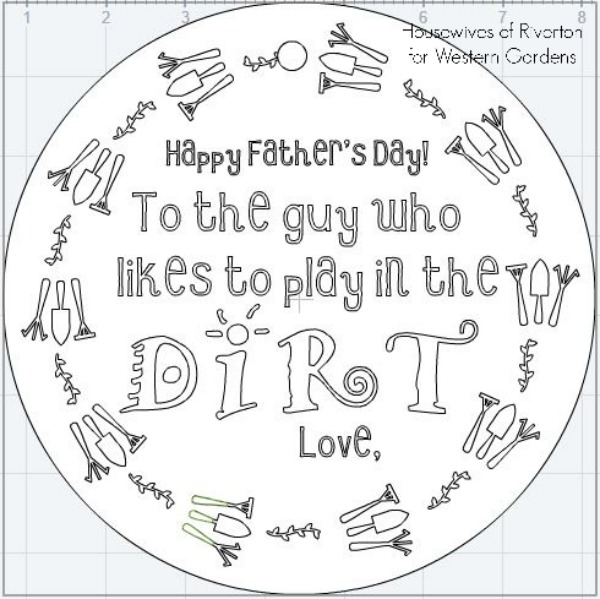 play in dirt printable sign for gardening tool box for father's day