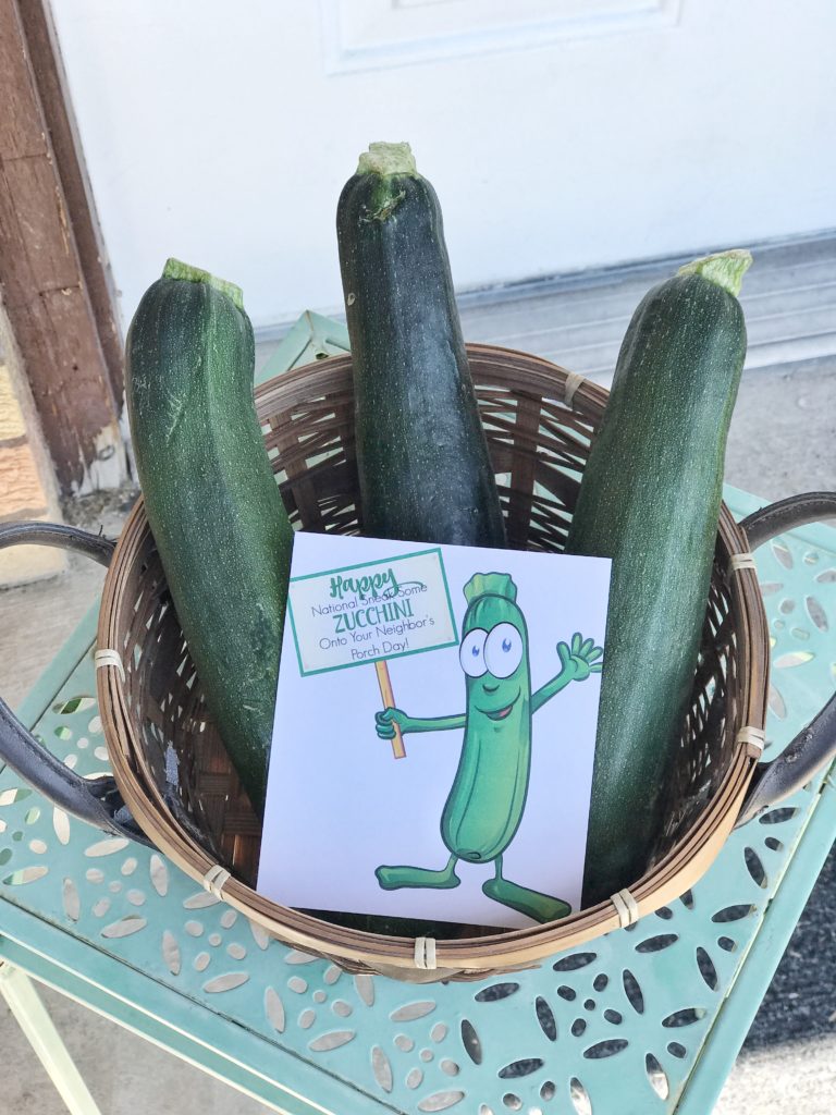 Leave a basket of zucchini on a neighbor's porch. 