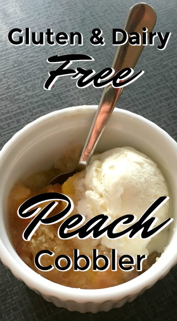 Gluten free peach cobbler. Dairy free peach cobbler.